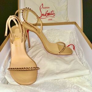 Christian Louboutin So Me Nude Heels - Size 37